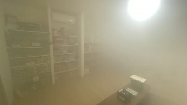 学童保育施設の予防消毒作業