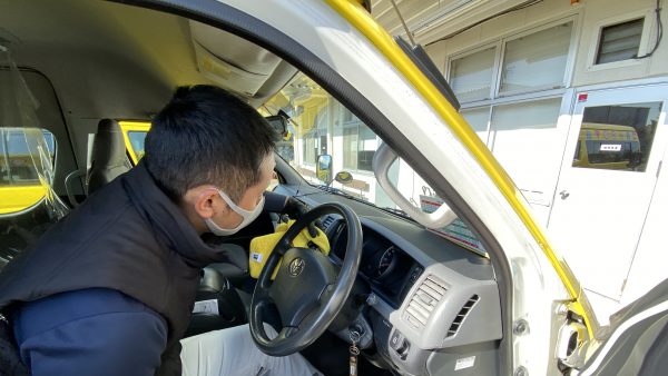 藤沢自動車学校にて予防消毒作業